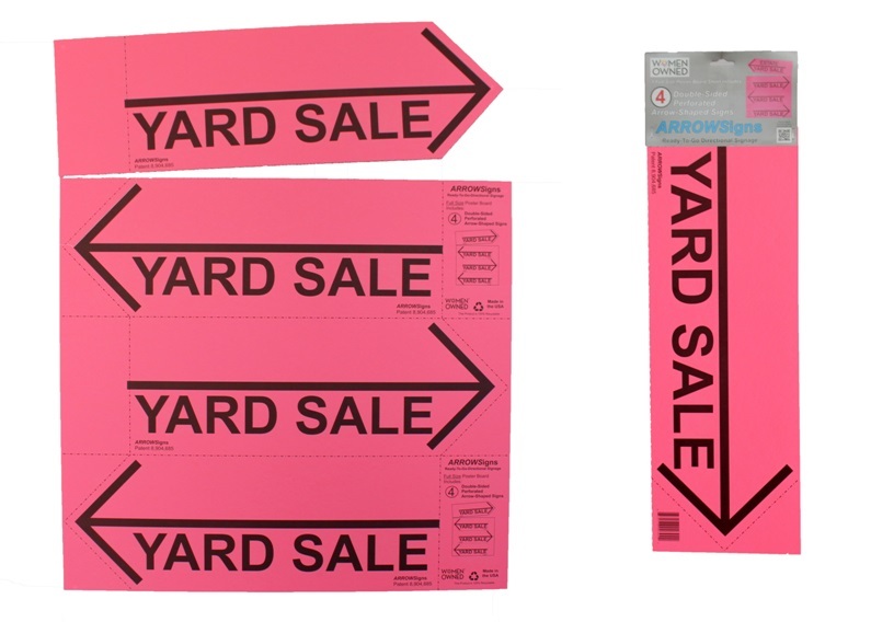 ARROWSigns Pink Yard Sale Sign