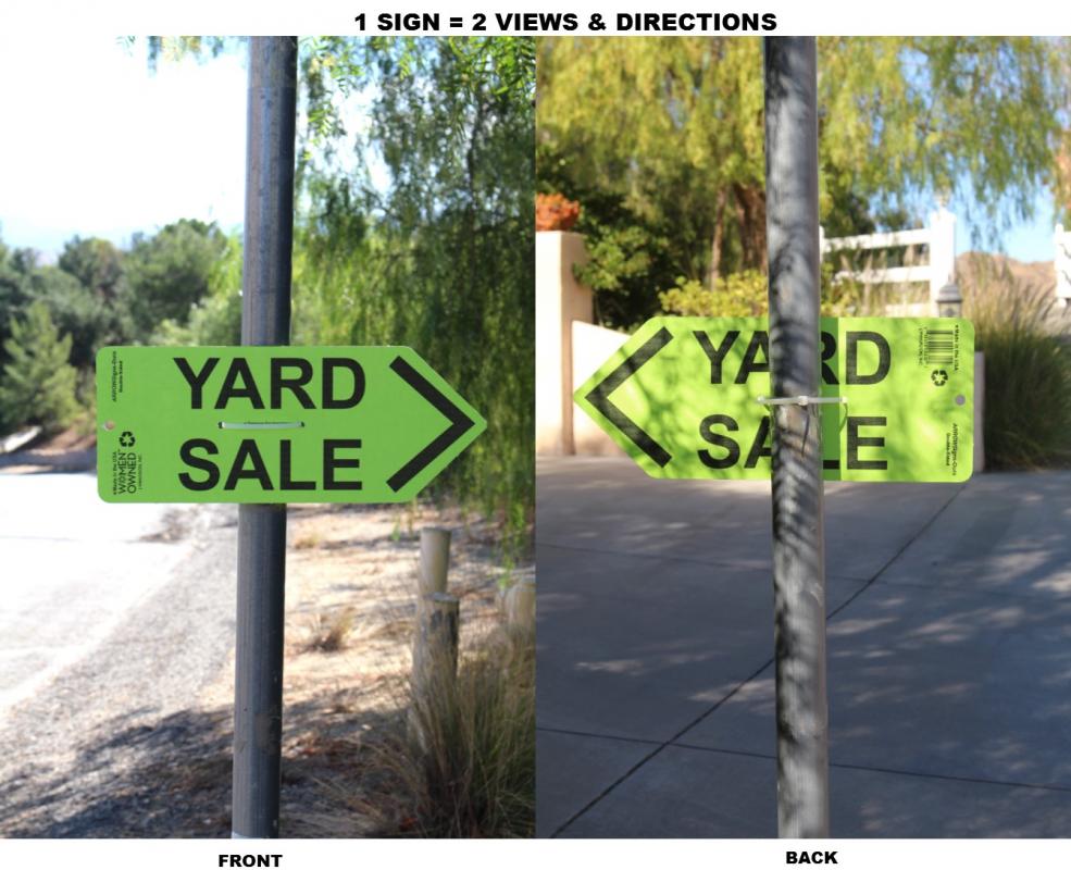 ARROWSigns-Dura-Green-Yard-Sale-Sign-In-Use